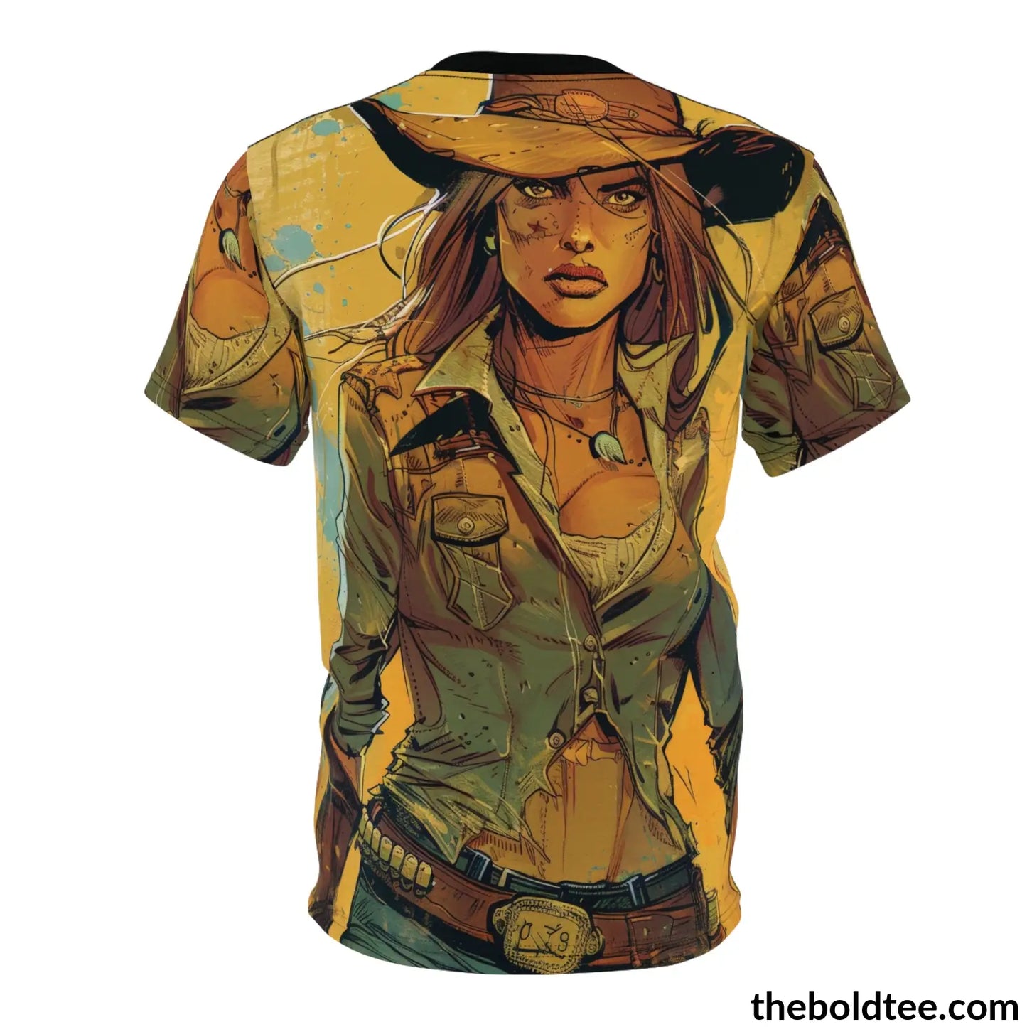 Cowgirl Pop Art Tee - Premium All Over Print Crewneck Prints