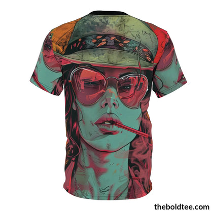 Cowgirl Pop Art Tee - Premium All Over Print Crewneck Prints