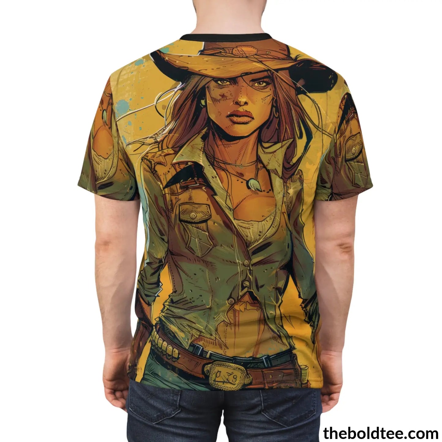 Cowgirl Pop Art Tee - Premium All Over Print Crewneck Prints