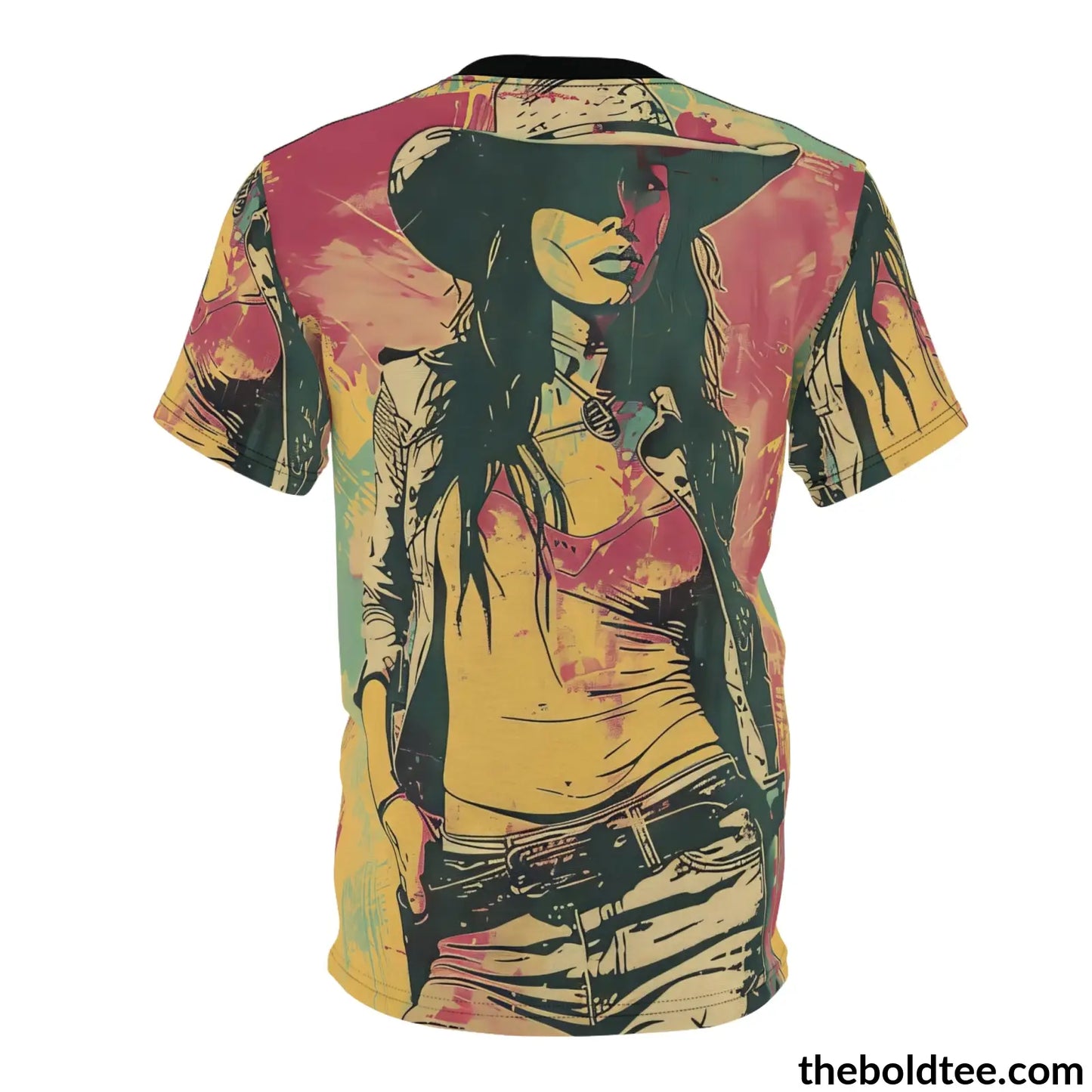 Cowgirl Pop Art Tee - Premium All Over Print Crewneck Prints