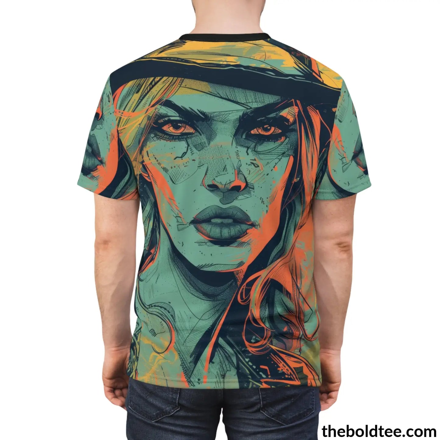 Cowgirl Pop Art Tee - Premium All Over Print Crewneck Prints