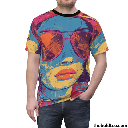 Cowgirl Pop Art Tee - Premium All Over Print Crewneck Prints