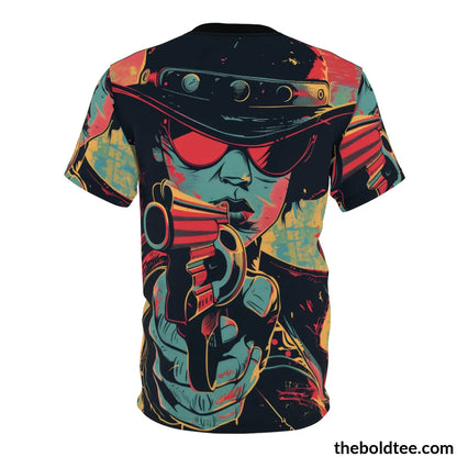 Cowgirl Pop Art Tee - Premium All Over Print Crewneck Prints