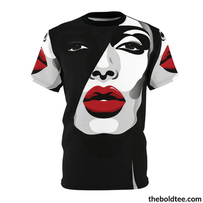 Diva Pop Art Tee - Premium All Over Print Crewneck Black Stitching / 6 Oz. S Prints