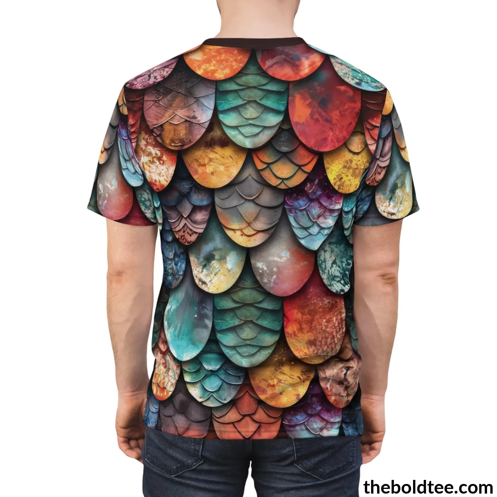 Dragon Scales Tee - Premium All Over Print Crewneck Shirt Prints