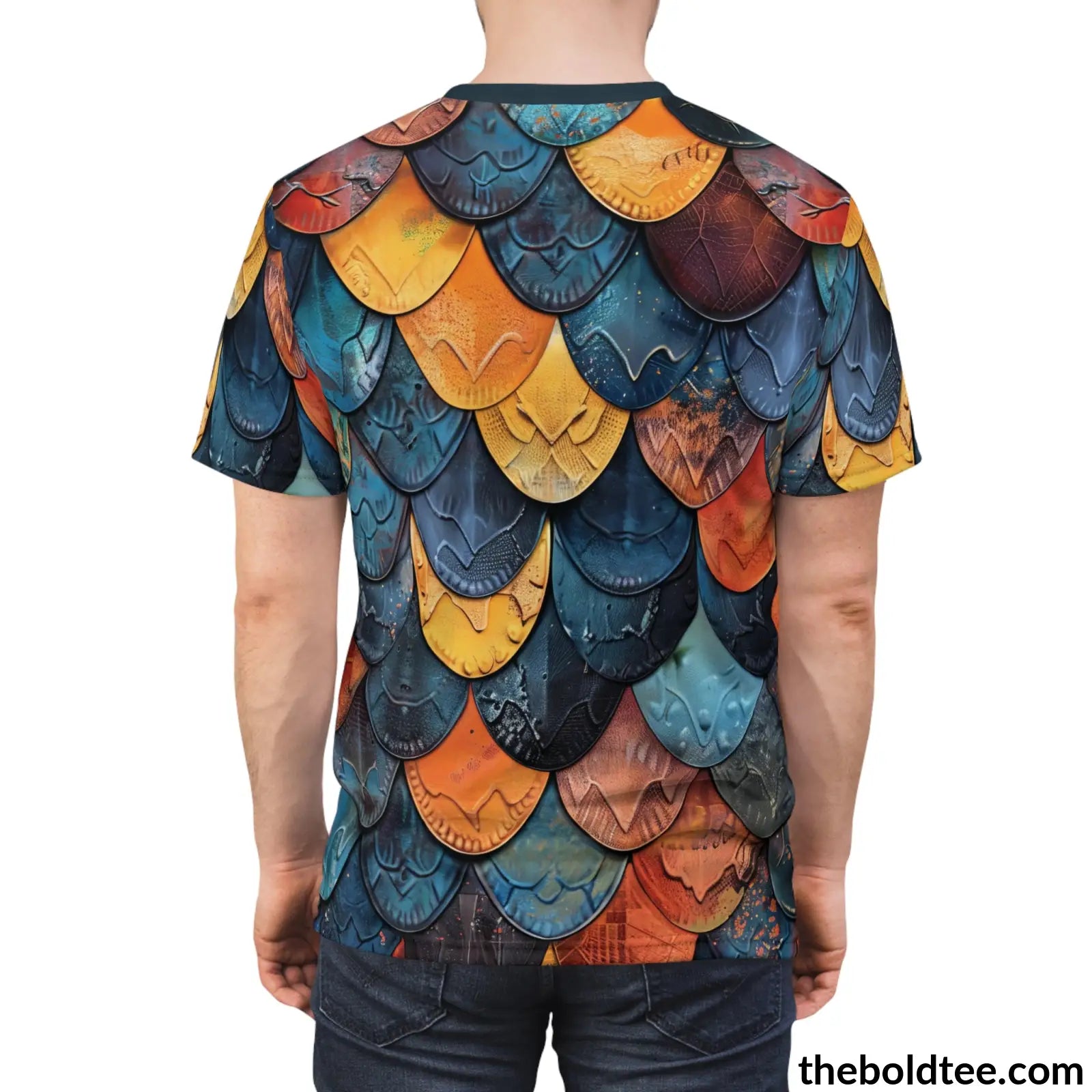 Dragon Scales Tee - Premium All Over Print Crewneck Shirt Prints