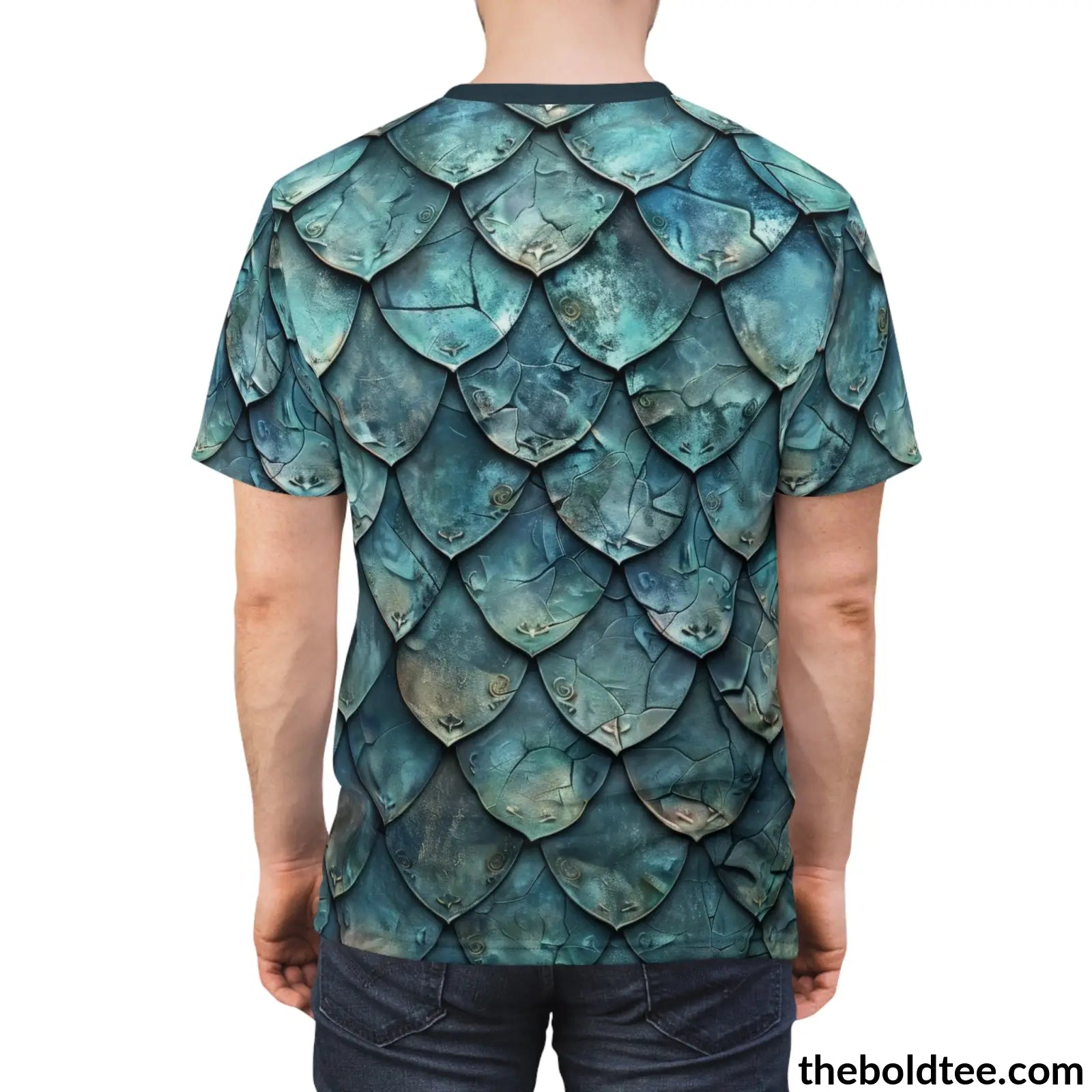 Dragon Scales Tee - Premium All Over Print Crewneck Shirt Prints