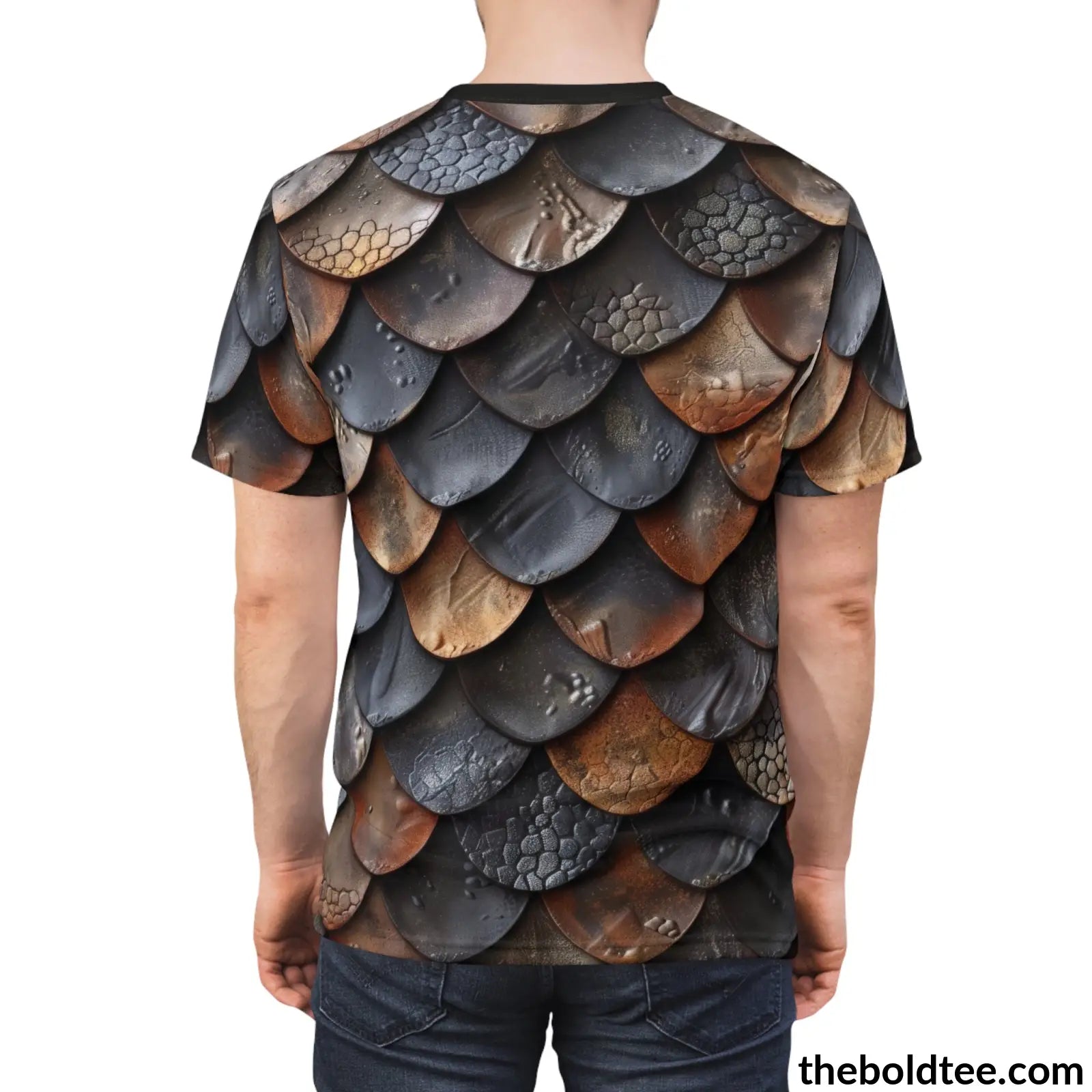 Dragon Scales Tee - Premium All Over Print Crewneck Shirt Prints