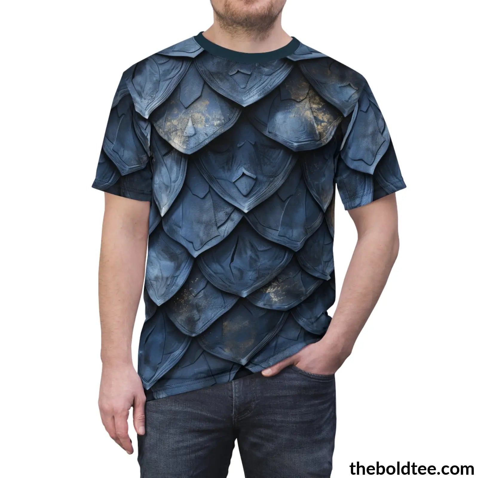 Dragon Scales Tee - Premium All Over Print Crewneck Shirt Prints