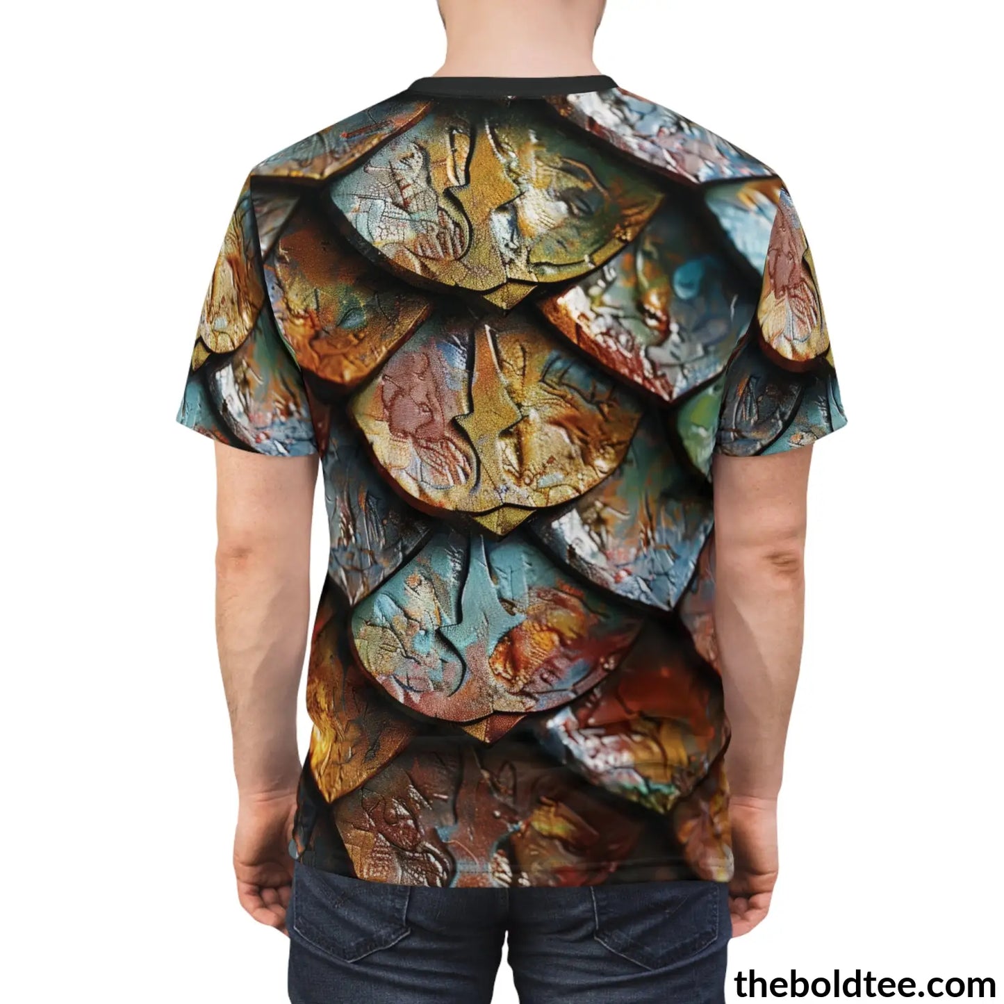 Dragon Scales Tee - Premium All Over Print Crewneck Shirt Prints