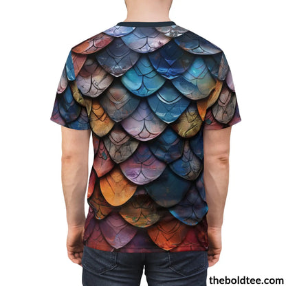 Dragon Scales Tee - Premium All Over Print Crewneck Shirt Prints