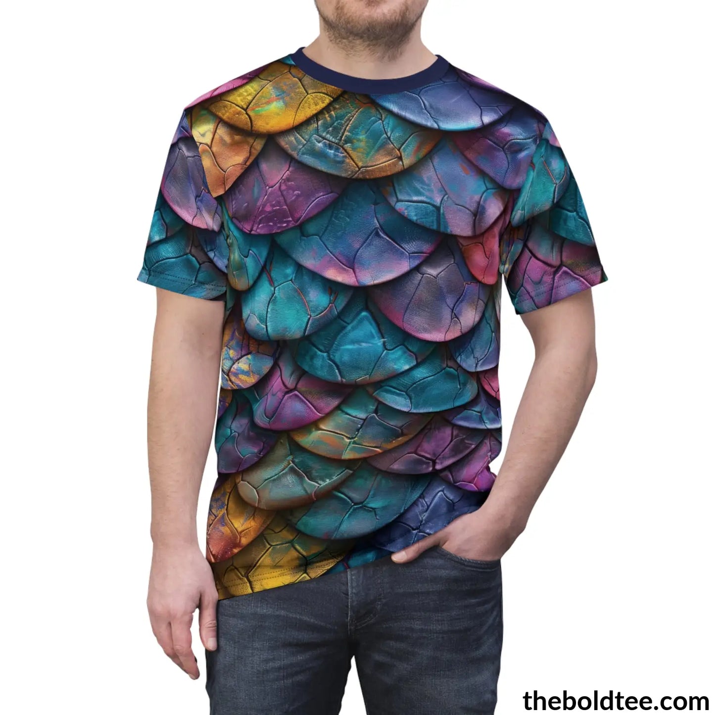 Dragon Scales Tee - Premium All Over Print Crewneck Shirt Prints