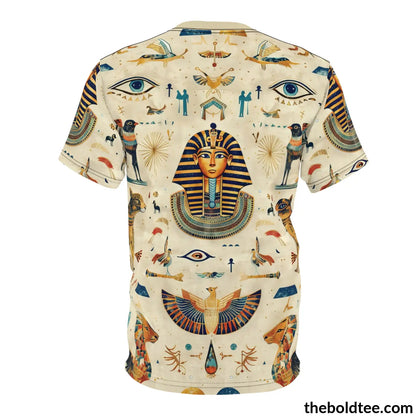 Egypt Pattern Tee - Premium All Over Print Crewneck Shirt Prints