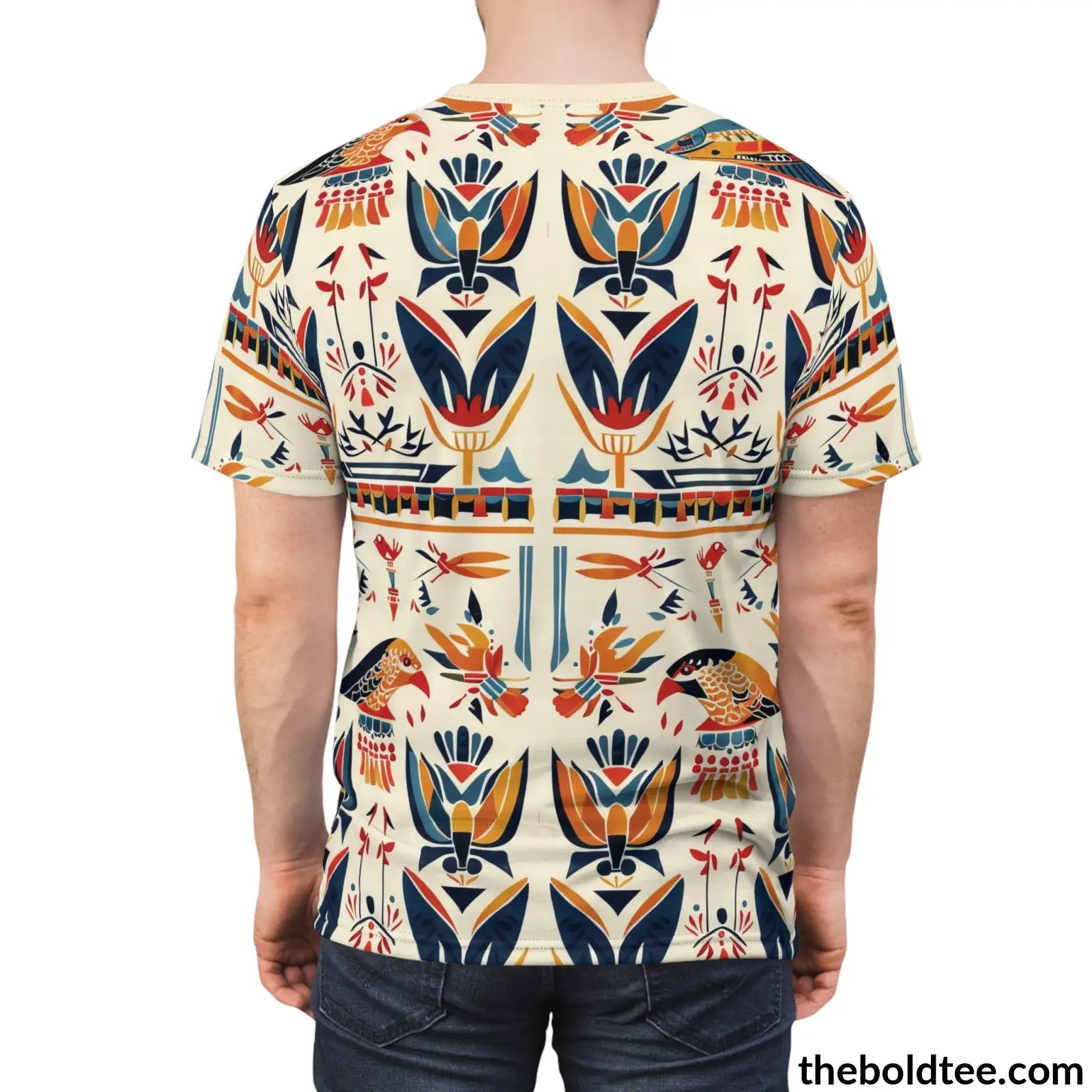 Egypt Pattern Tee - Premium All Over Print Crewneck Shirt Prints