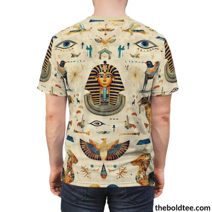 Egypt Pattern Tee - Premium All Over Print Crewneck Shirt Prints