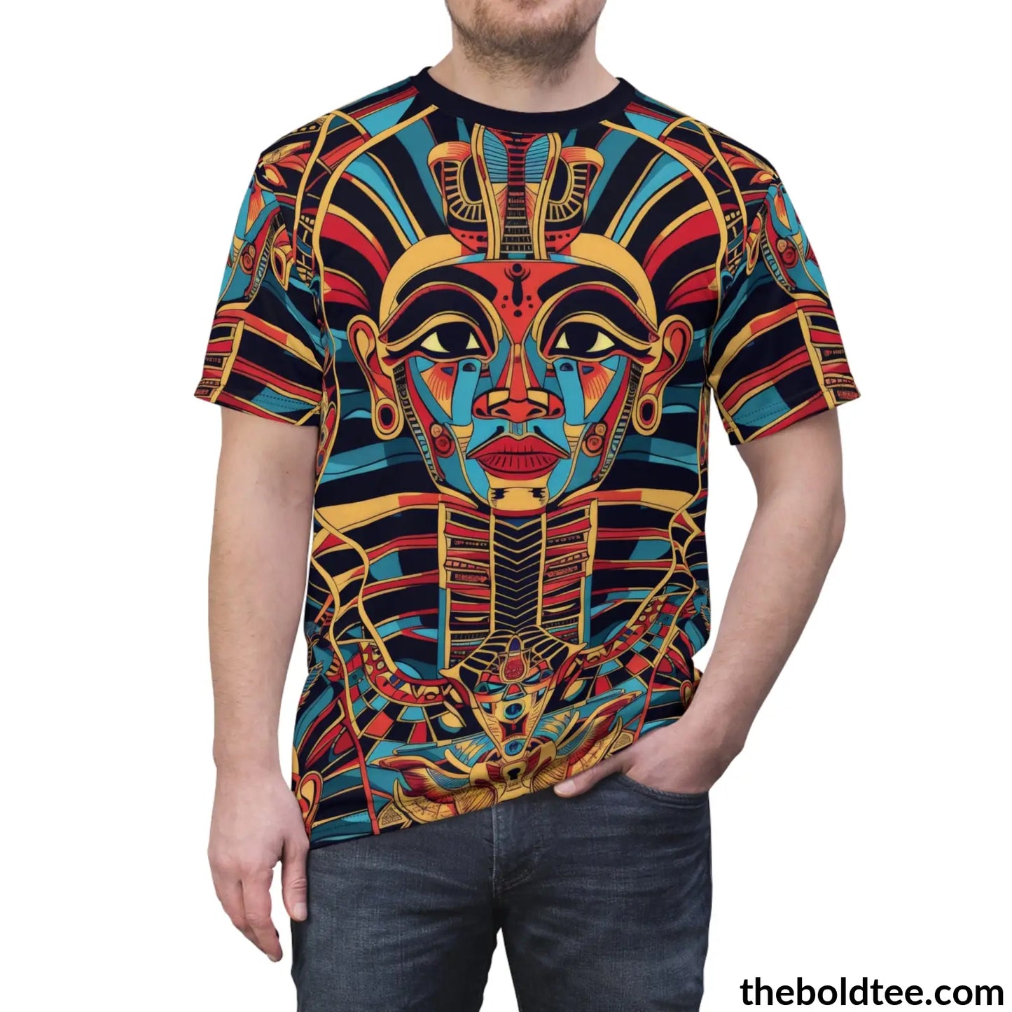 Egypt Pattern Tee - Premium All Over Print Crewneck Shirt Prints