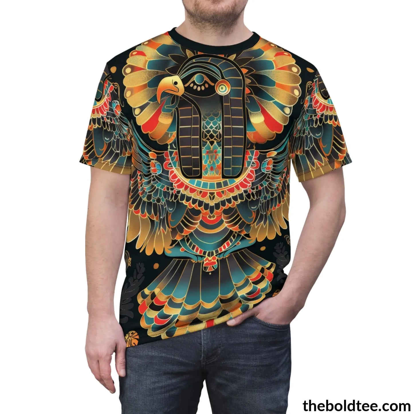 Egypt Pattern Tee - Premium All Over Print Crewneck Shirt Prints