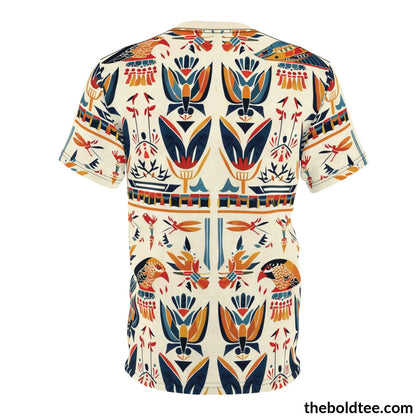 Egypt Pattern Tee - Premium All Over Print Crewneck Shirt Prints