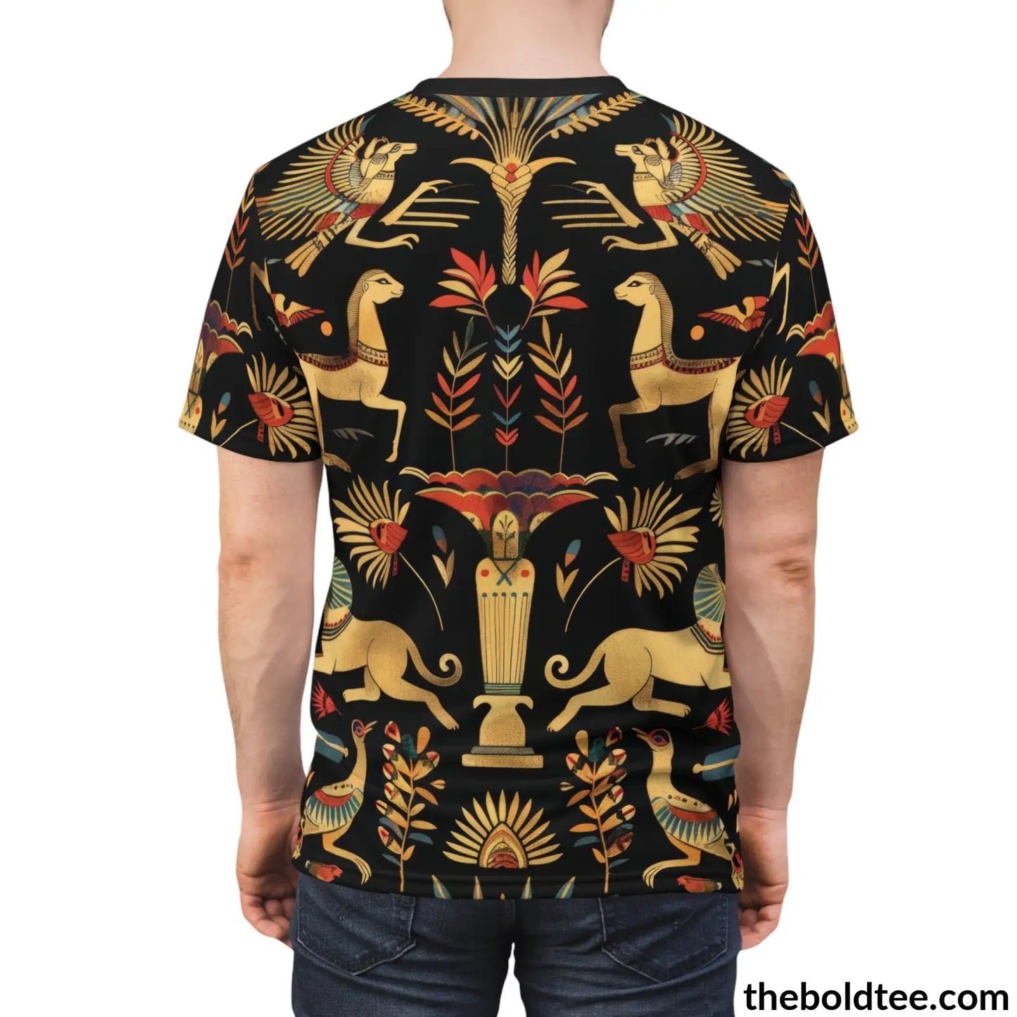 Egypt Pattern Tee - Premium All Over Print Crewneck Shirt Prints