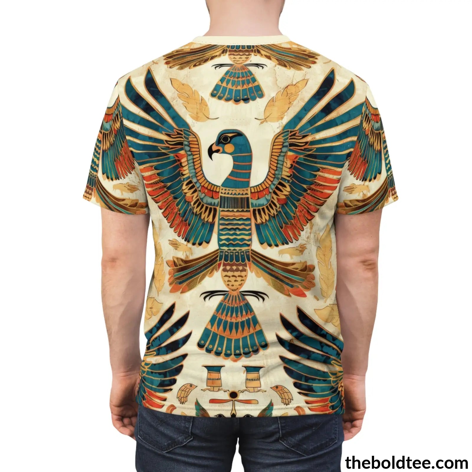 Egypt Pattern Tee - Premium All Over Print Crewneck Shirt Prints