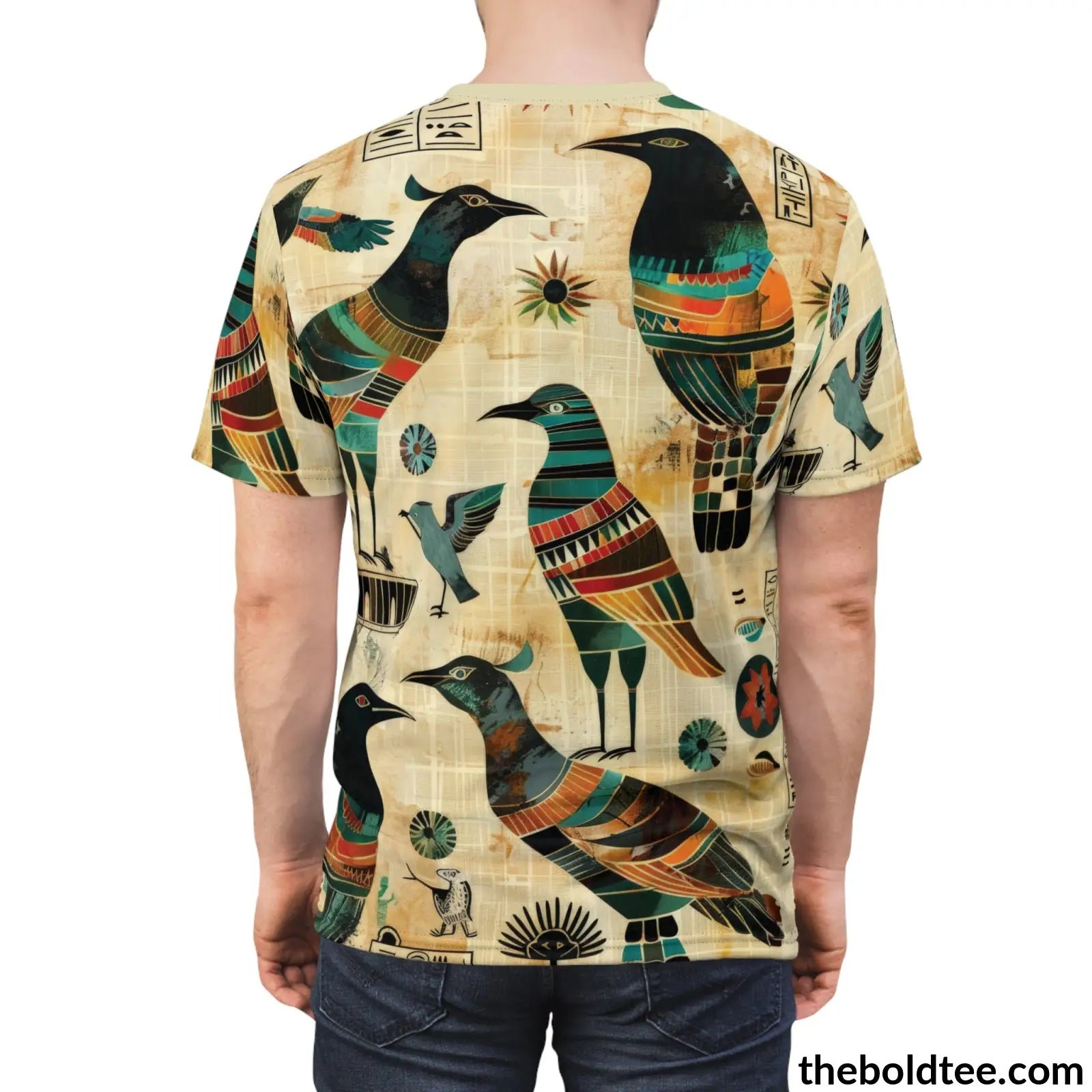 Egypt Pattern Tee - Premium All Over Print Crewneck Shirt Prints