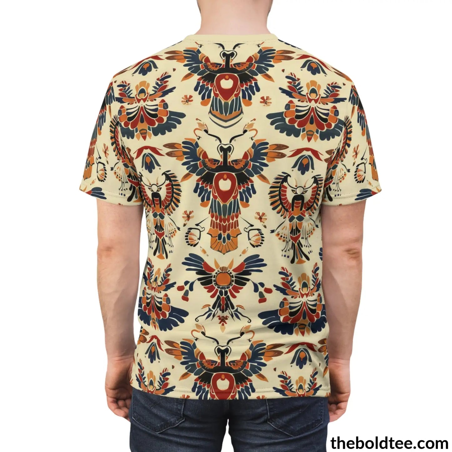 Egypt Pattern Tee - Premium All Over Print Crewneck Shirt Prints