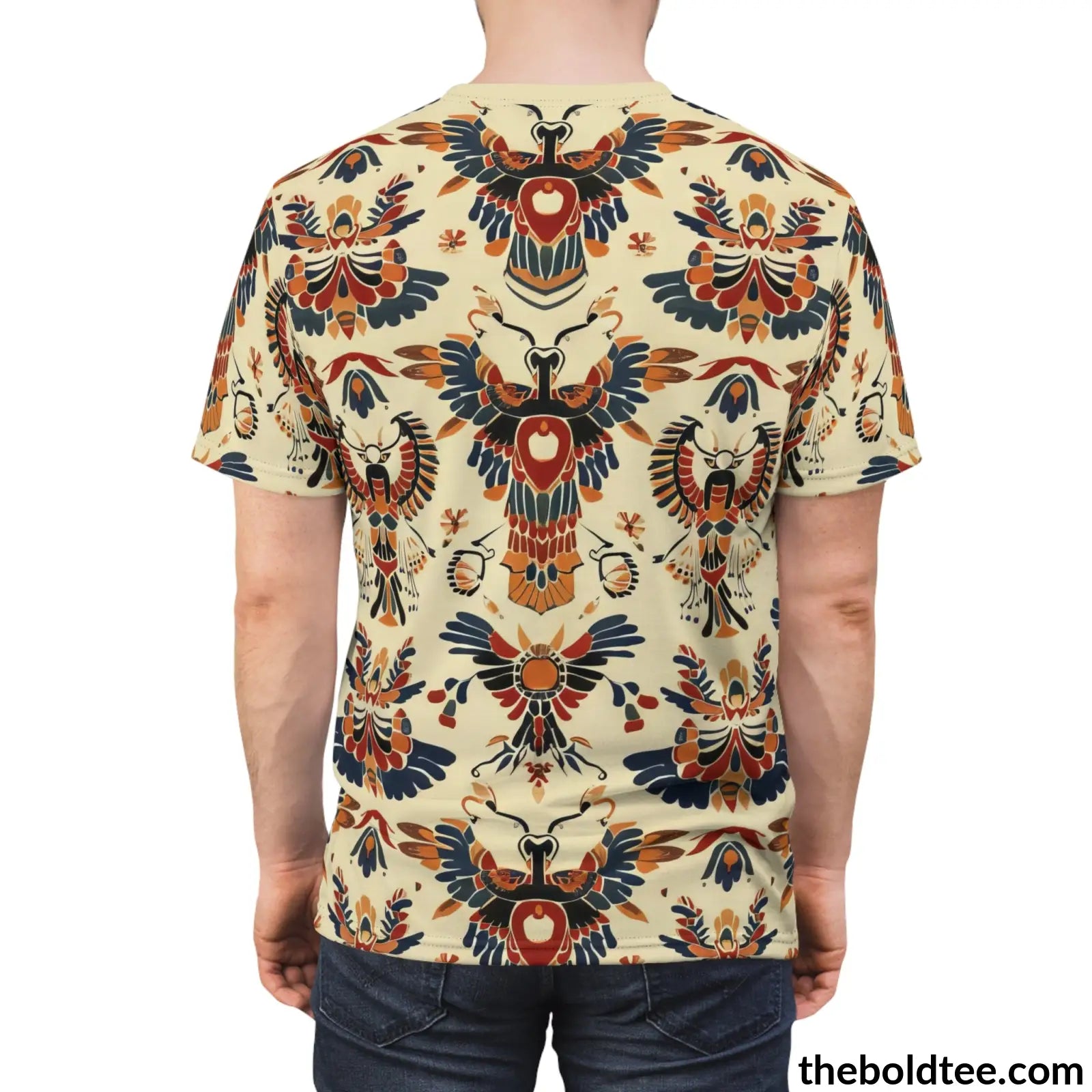 Egypt Pattern Tee - Premium All Over Print Crewneck Shirt Prints