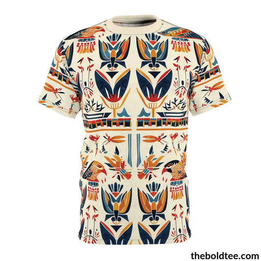 Egypt Pattern Tee - Premium All Over Print Crewneck Shirt S Prints