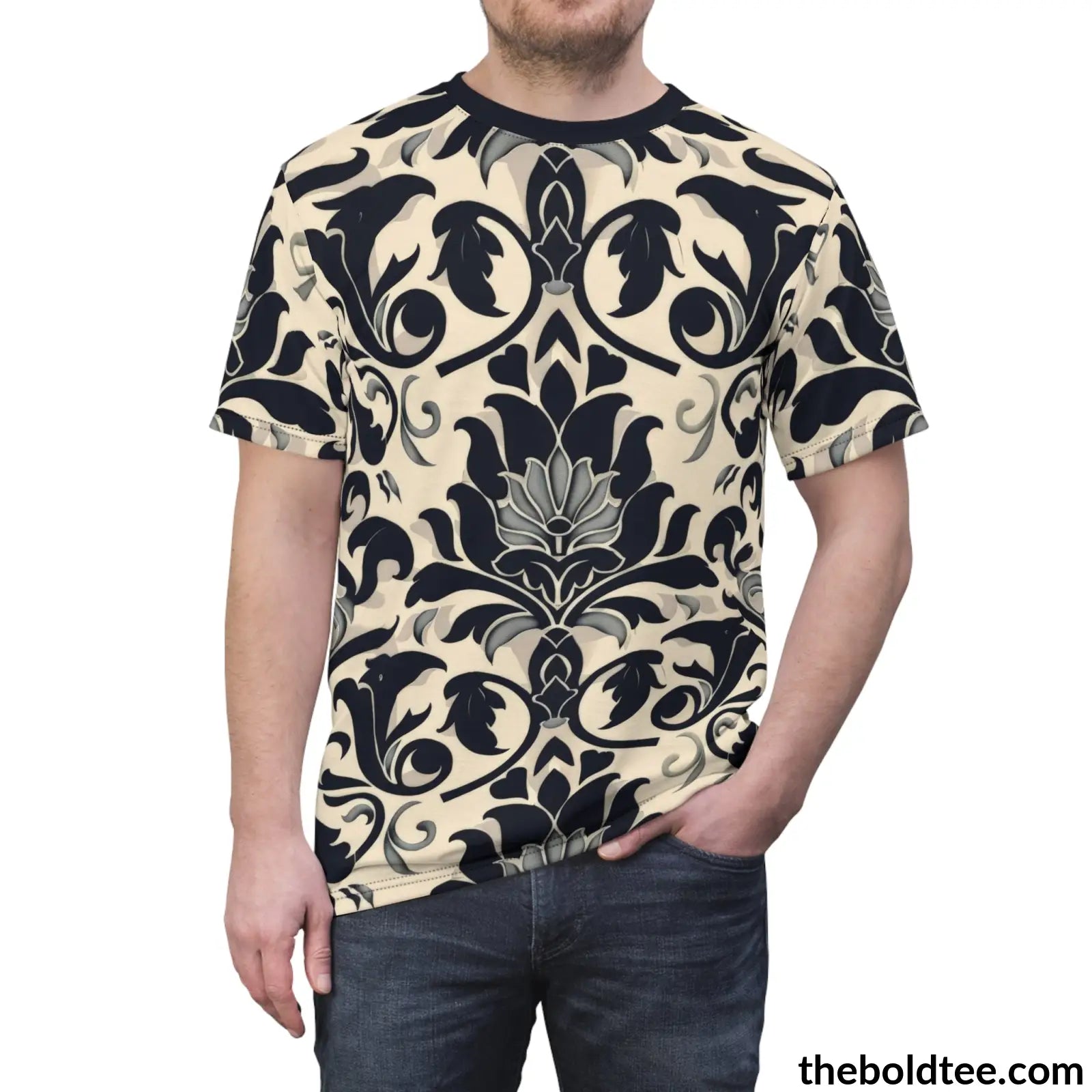 Elegant Pattern Tee - Premium All Over Print Crewneck Shirt Prints