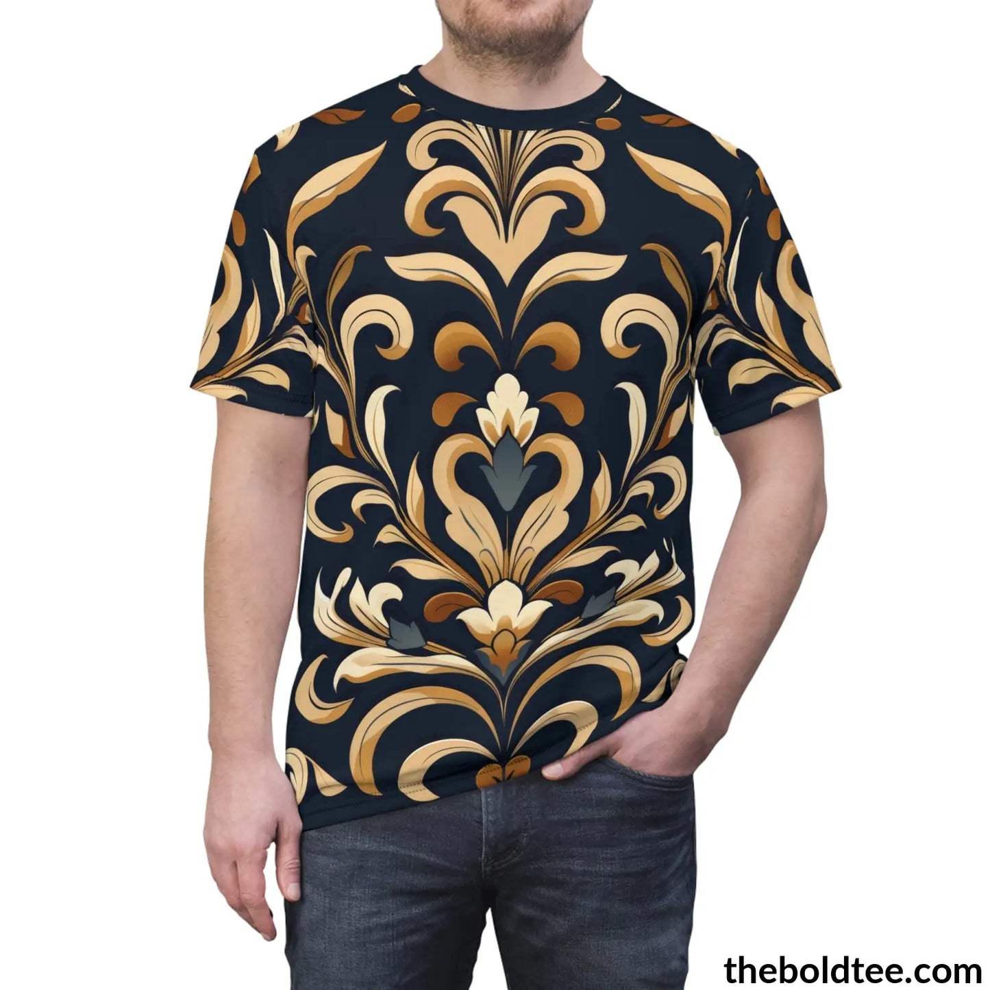 Elegant Pattern Tee - Premium All Over Print Crewneck Shirt Prints