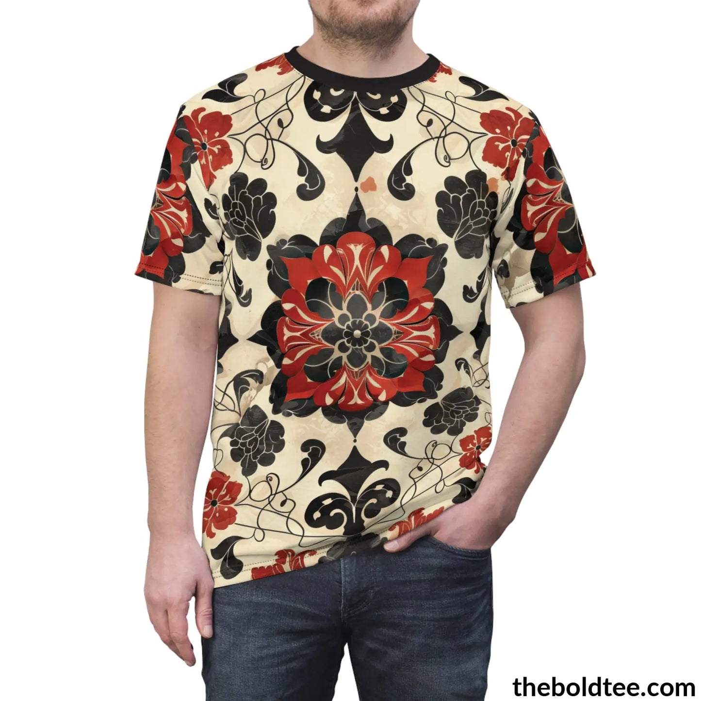 Elegant Pattern Tee - Premium All Over Print Crewneck Shirt Prints