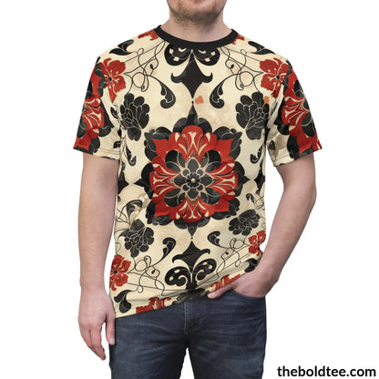 Elegant Pattern Tee - Premium All Over Print Crewneck Shirt Prints