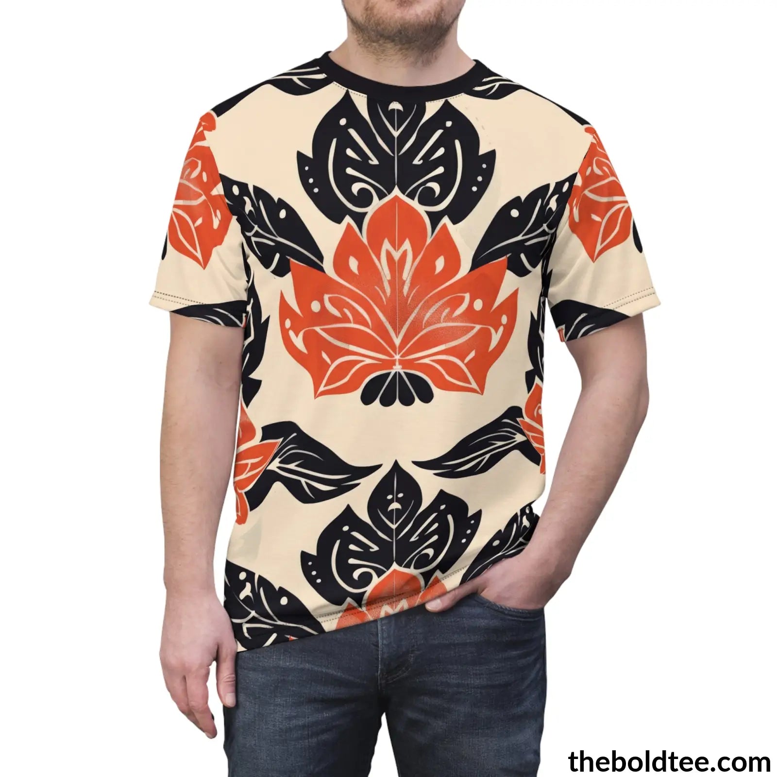 Elegant Pattern Tee - Premium All Over Print Crewneck Shirt Prints