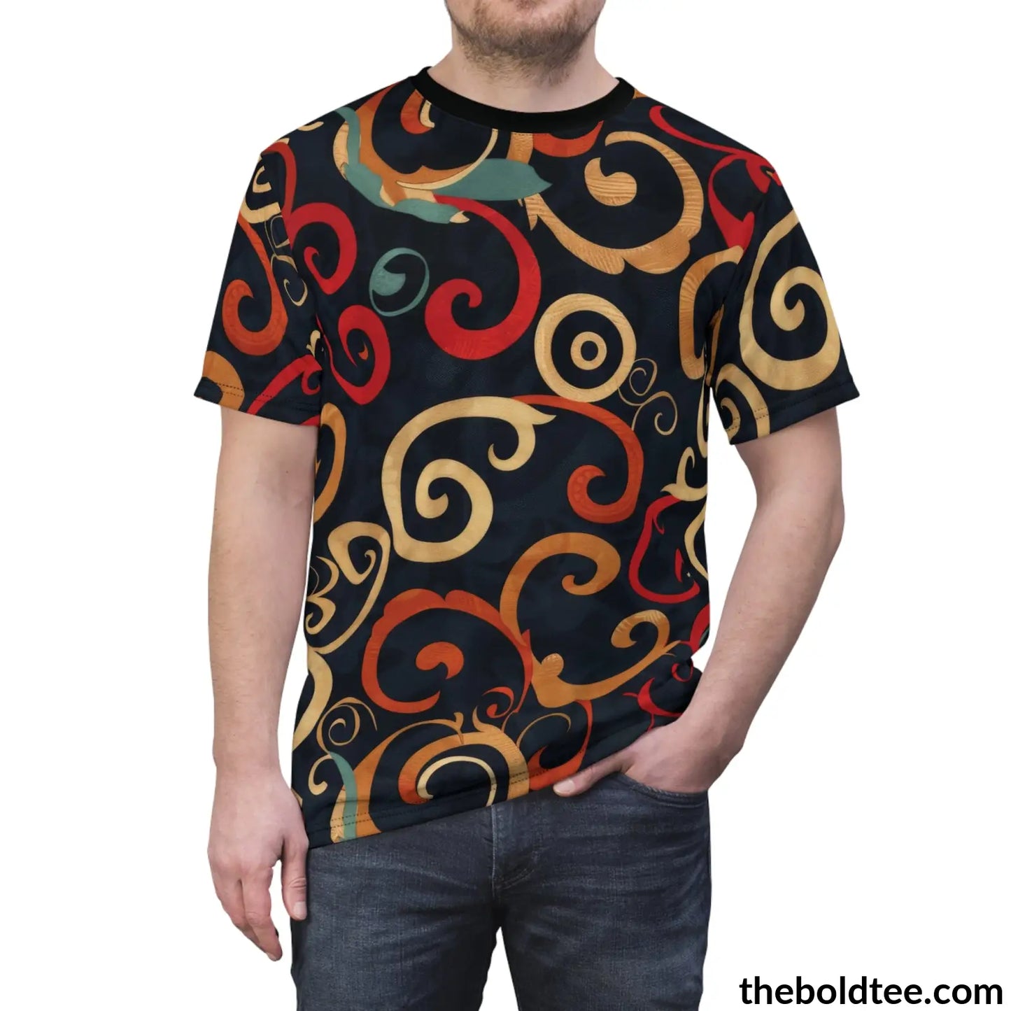 Elegant Pattern Tee - Premium All Over Print Crewneck Shirt Prints