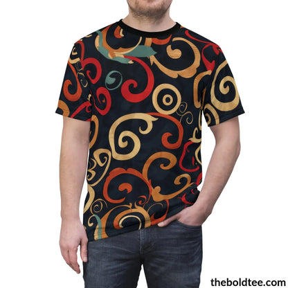 Elegant Pattern Tee - Premium All Over Print Crewneck Shirt Prints