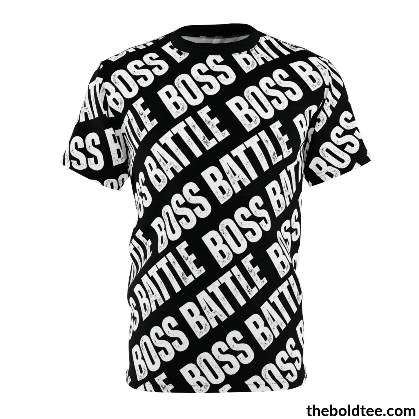 Epic Boss Battle Tee - Premium All Over Print Crewneck Black Stitching / 6 Oz. S Prints