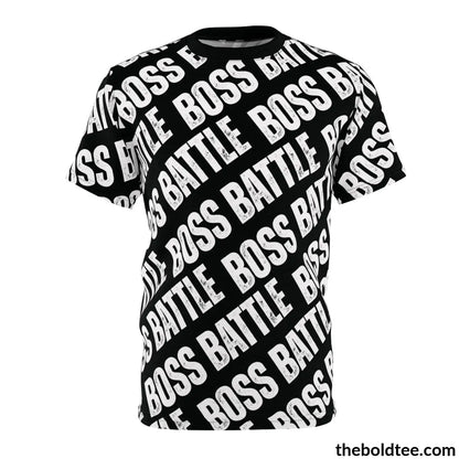 Epic Boss Battle Tee - Premium All Over Print Crewneck Black Stitching / 6 Oz. S Prints