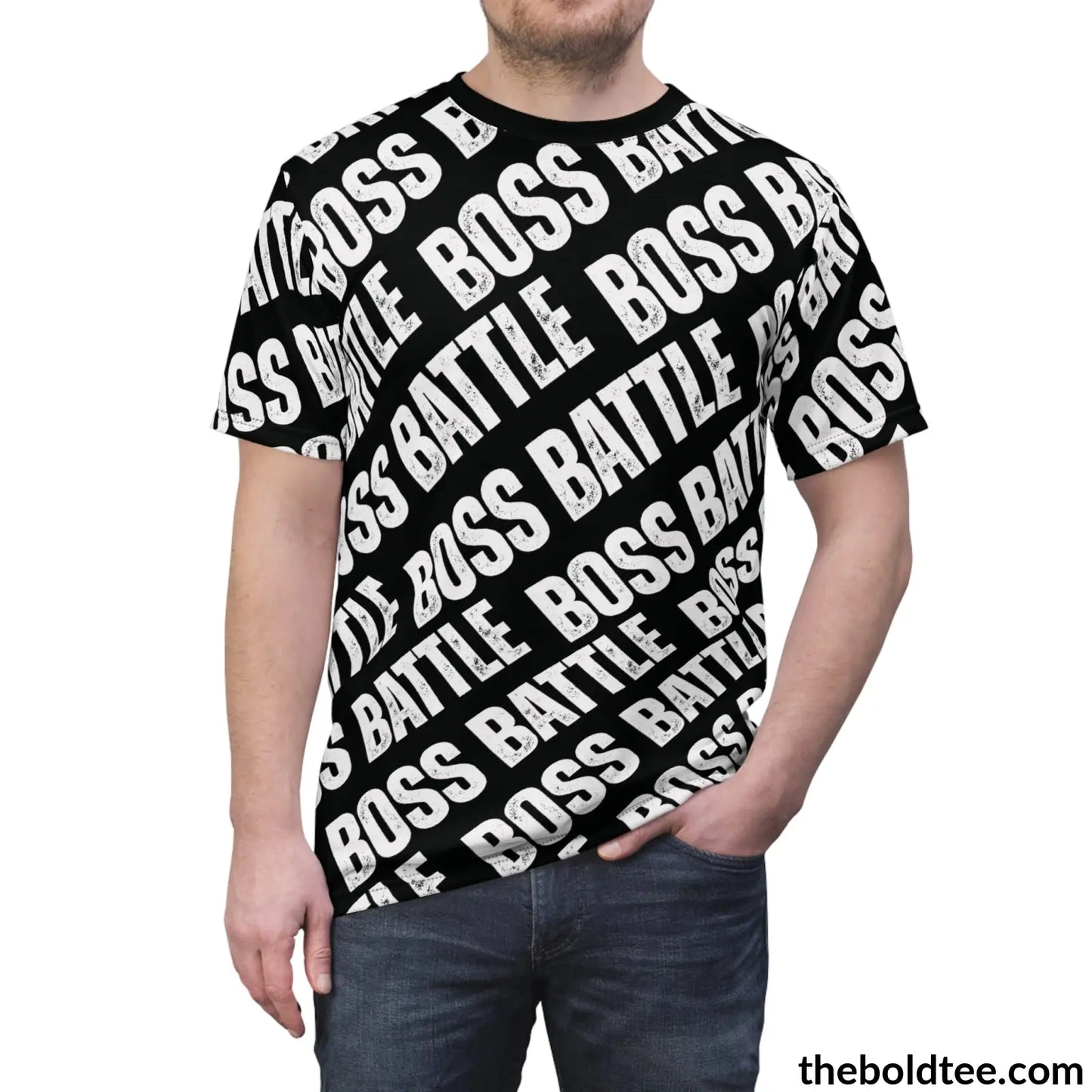 Epic Boss Battle Tee - Premium All Over Print Crewneck Prints