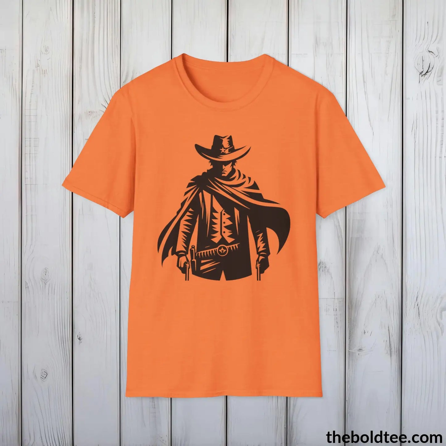 Epic Western Cowboy Tee - Premium Soft Cotton Crewneck Unisex T - Shirt 8 Trendy Colors Heather