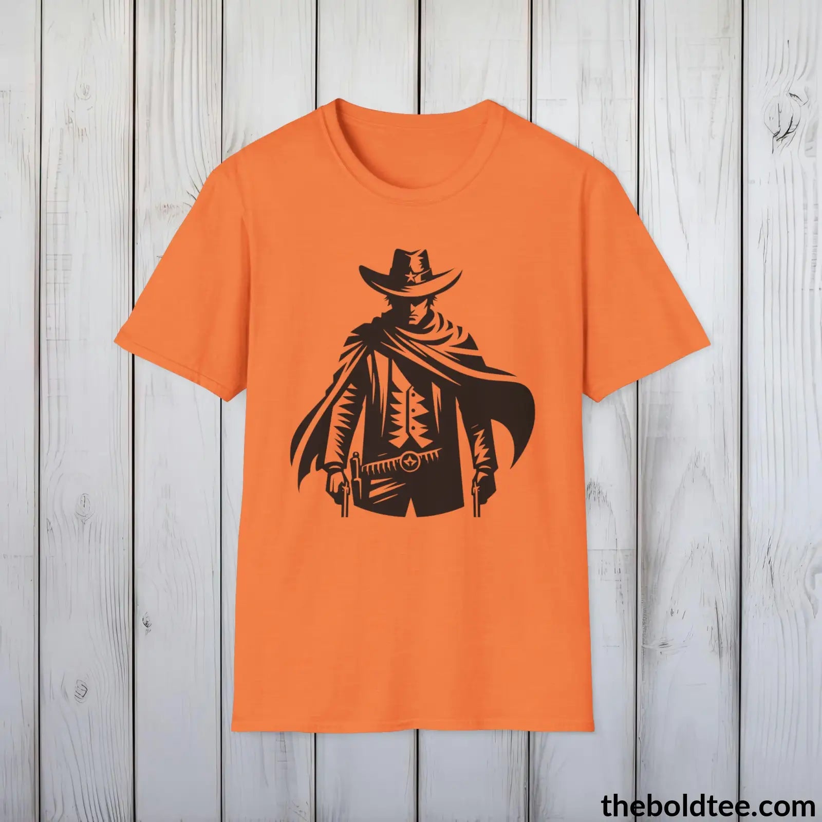 Epic Western Cowboy Tee - Premium Soft Cotton Crewneck Unisex T - Shirt 8 Trendy Colors Heather