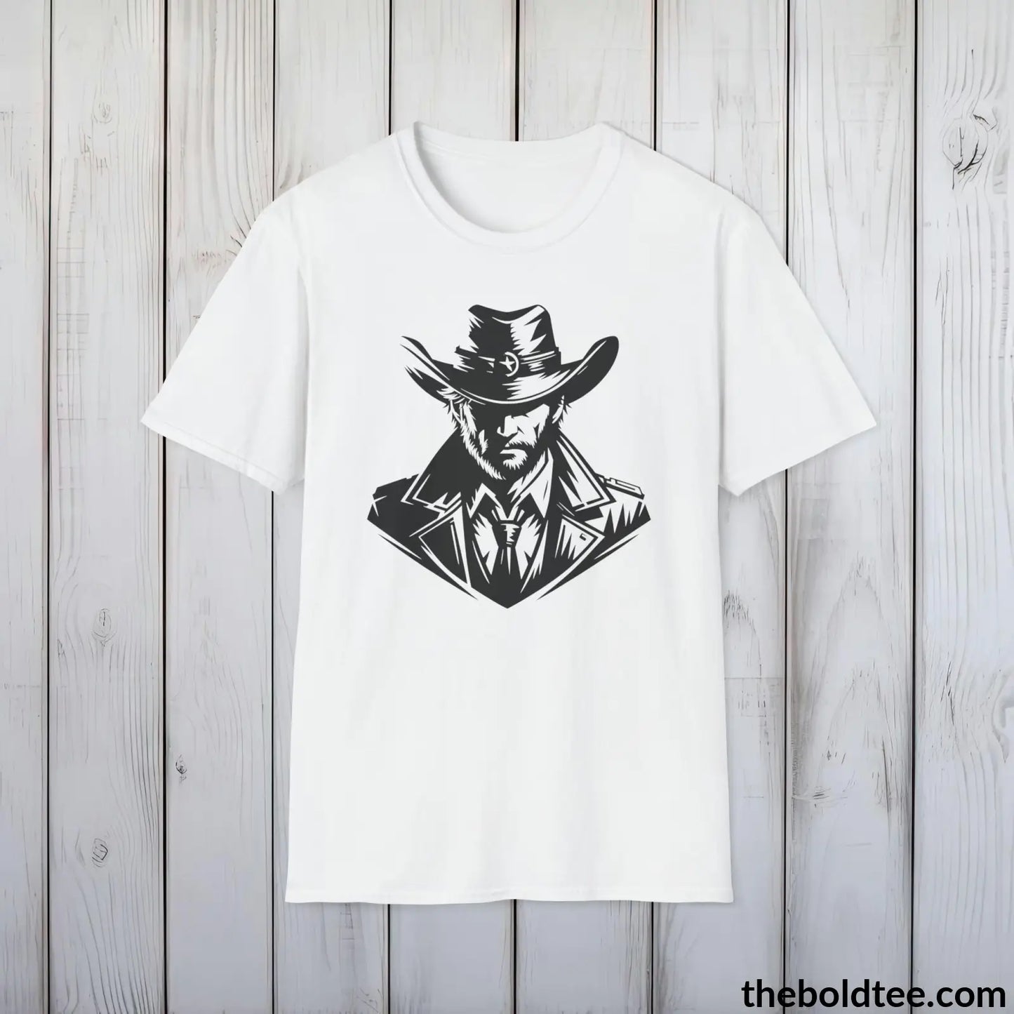 Epic Western Cowboy Tee - Premium Soft Cotton Crewneck Unisex T - Shirt 8 Trendy Colors White / S