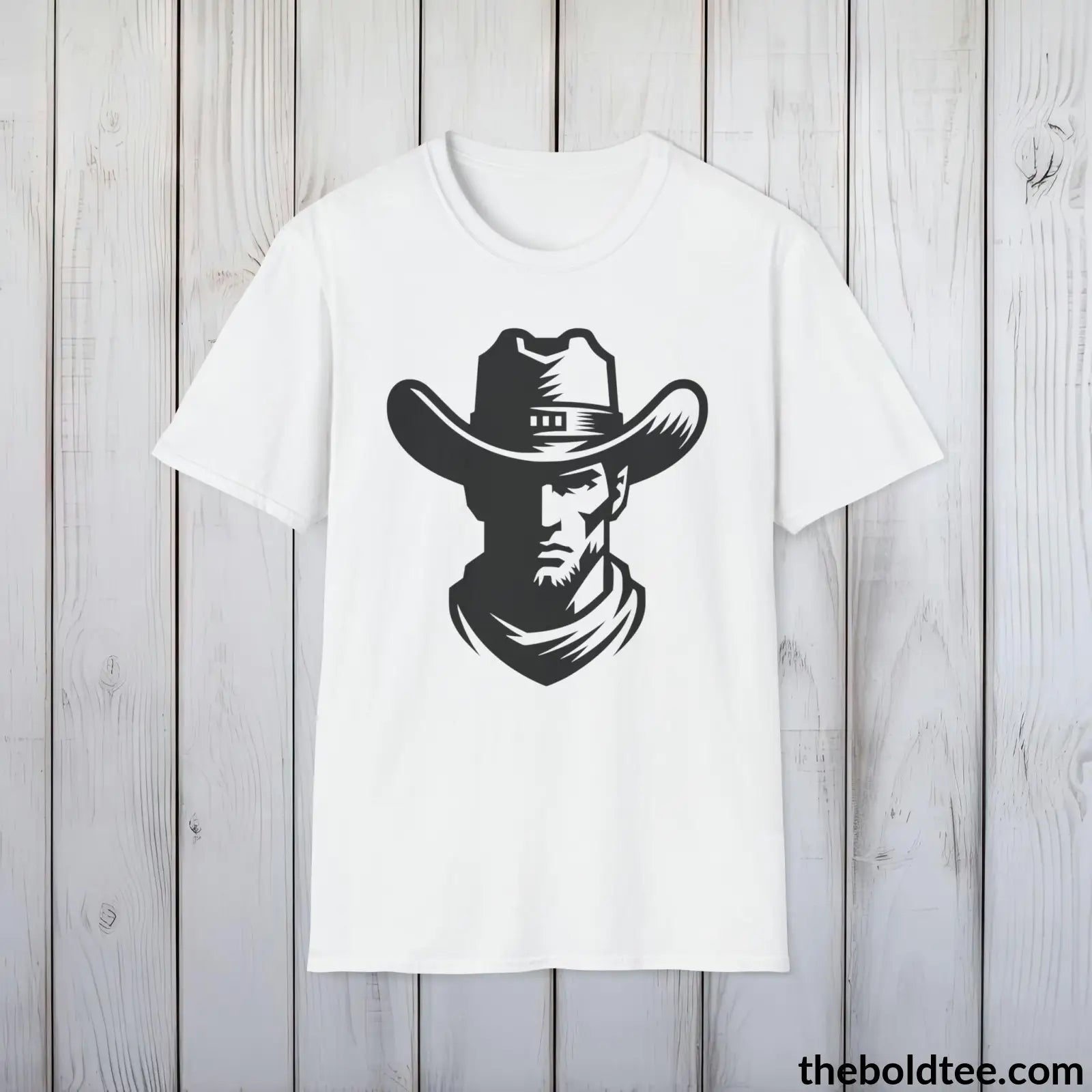 Epic Western Cowboy Tee - Premium Soft Cotton Crewneck Unisex T - Shirt 8 Trendy Colors White / S