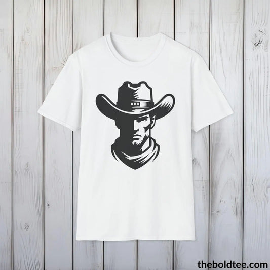 Epic Western Cowboy Tee - Premium Soft Cotton Crewneck Unisex T - Shirt 8 Trendy Colors White / S