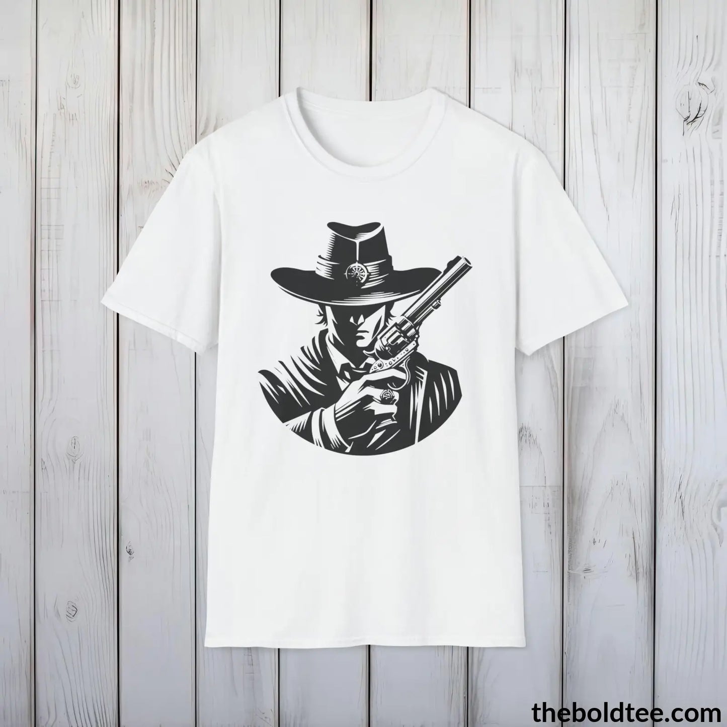 Epic Western Cowboy Tee - Premium Soft Cotton Crewneck Unisex T - Shirt 8 Trendy Colors White / S