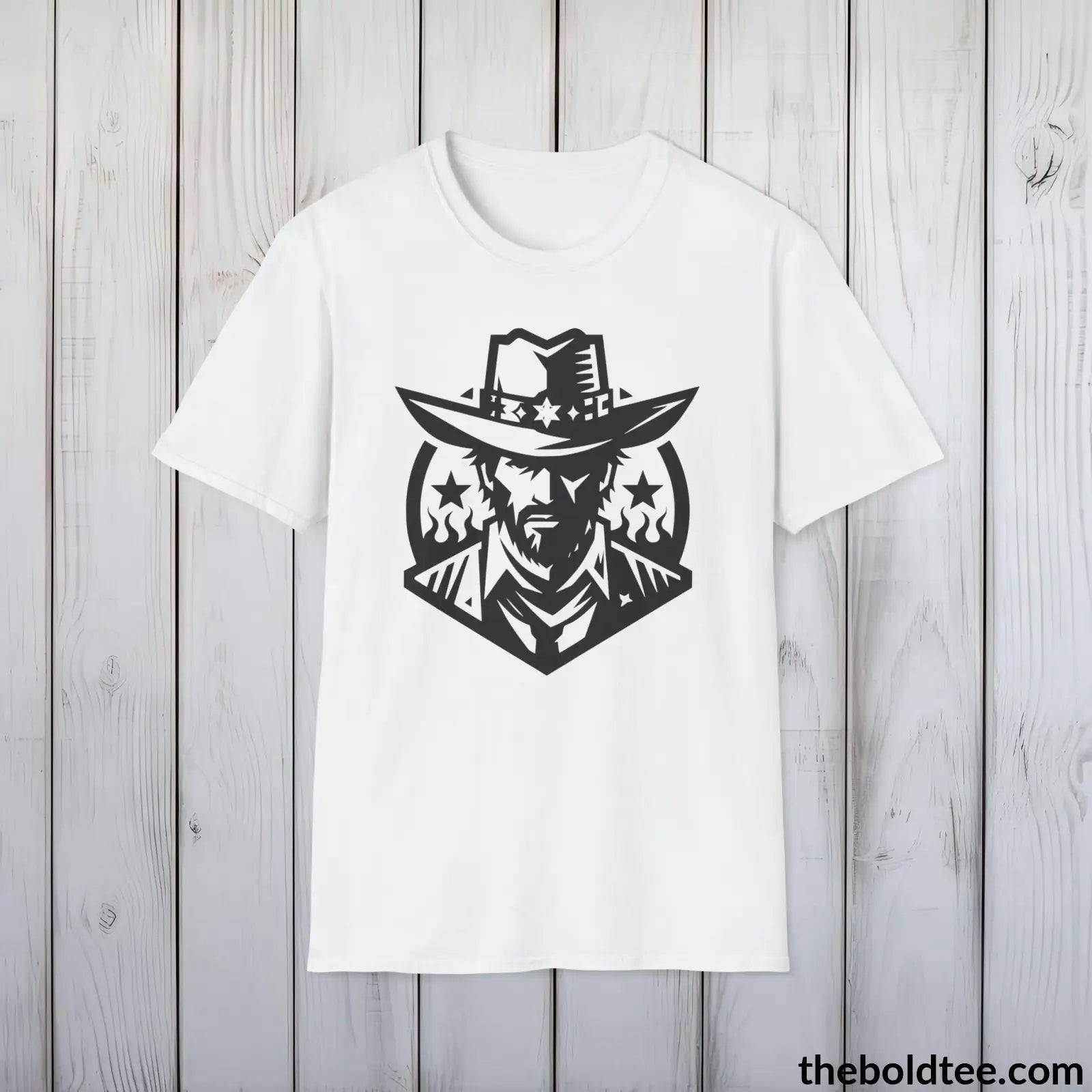 Epic Western Cowboy Tee - Premium Soft Cotton Crewneck Unisex T - Shirt 8 Trendy Colors White / S