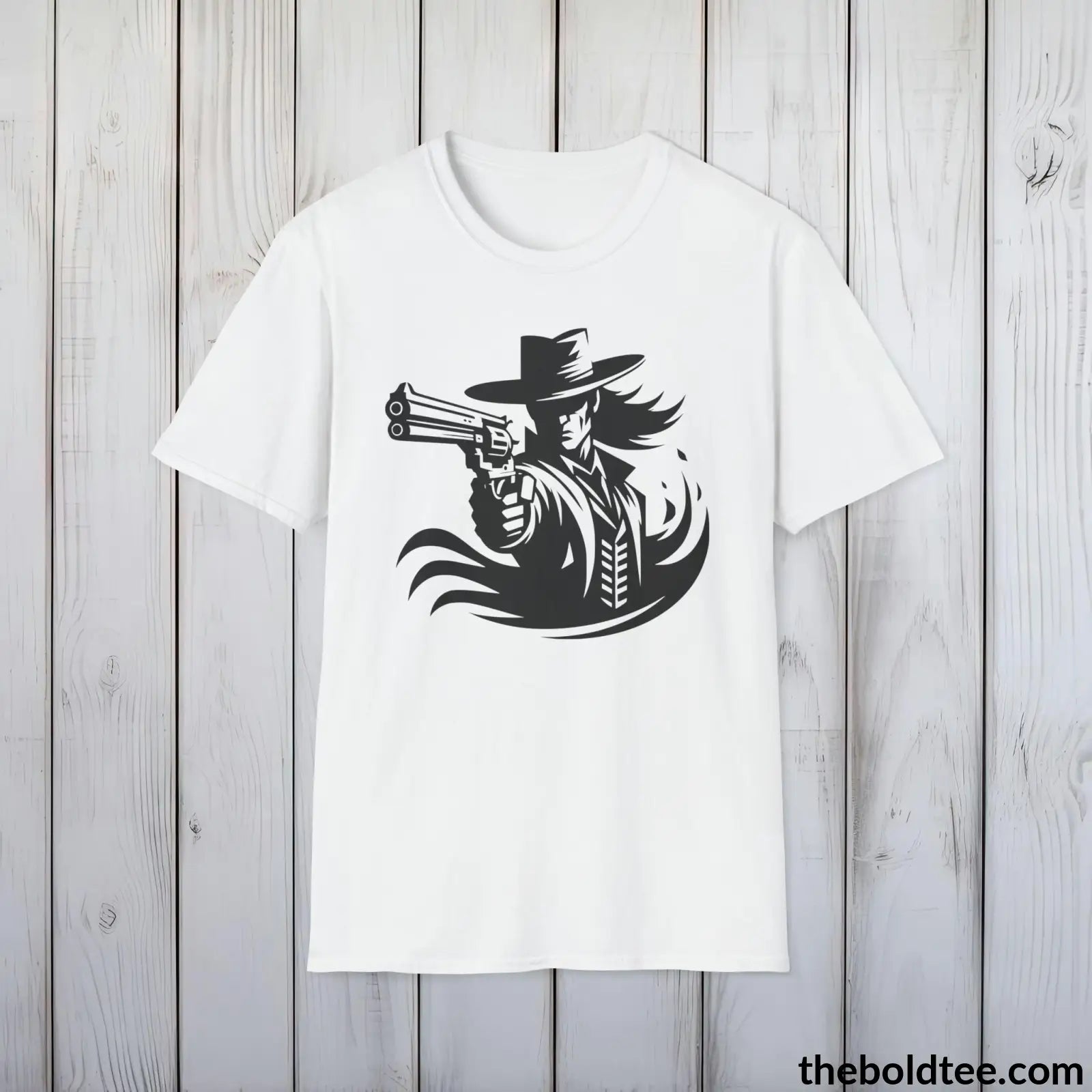 Epic Western Cowboy Tee - Premium Soft Cotton Crewneck Unisex T - Shirt 8 Trendy Colors White / S