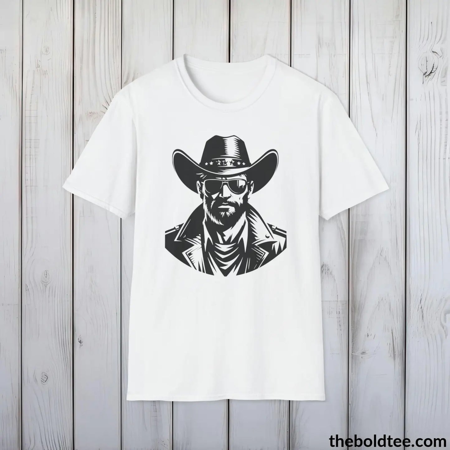 Epic Western Cowboy Tee - Premium Soft Cotton Crewneck Unisex T - Shirt 8 Trendy Colors White / S