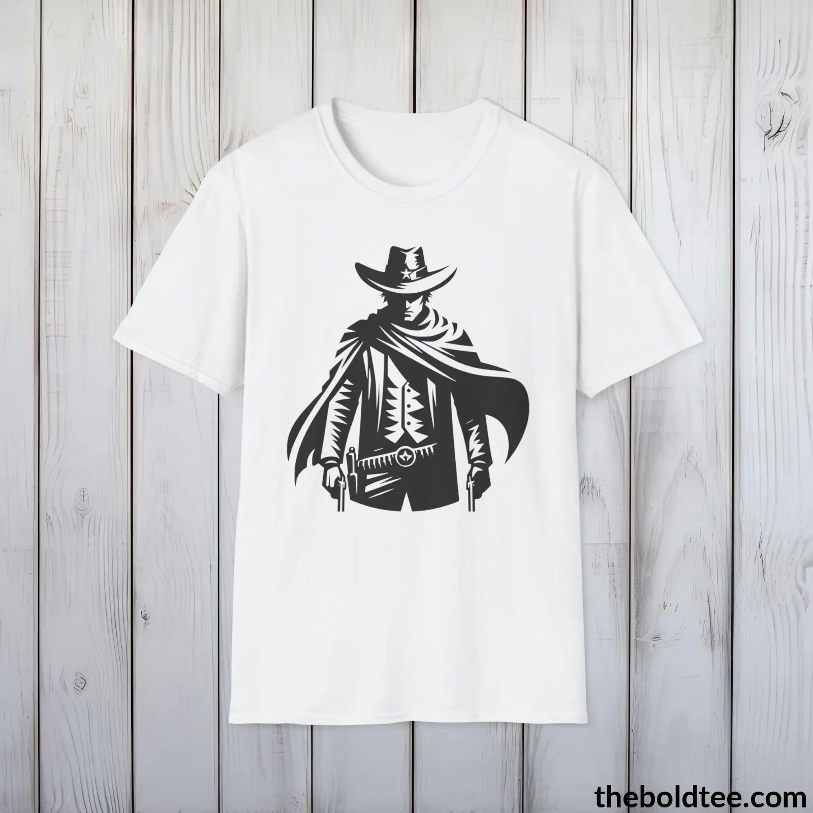 Epic Western Cowboy Tee - Premium Soft Cotton Crewneck Unisex T - Shirt 8 Trendy Colors White / S