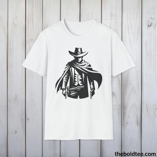 Epic Western Cowboy Tee - Premium Soft Cotton Crewneck Unisex T - Shirt 8 Trendy Colors White / S