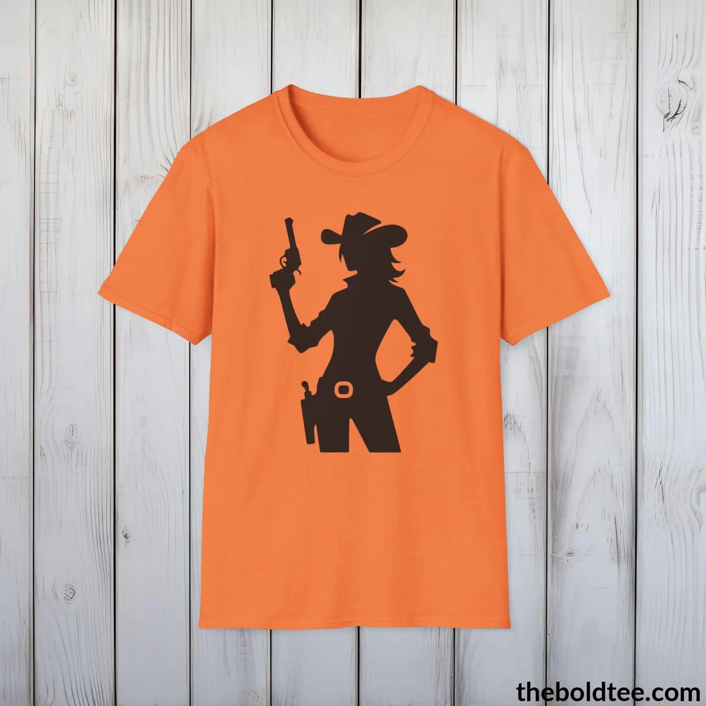 Epic Western Cowgirl Tee - Premium Soft Cotton Crewneck Unisex T - Shirt 8 Trendy Colors Heather